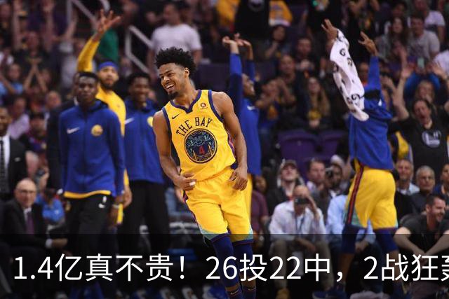 1.4亿真不贵！26投22中，2战狂轰48分17板8帽，湖人捡到宝了